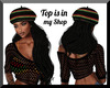 Rasta Hat & Black Dreads