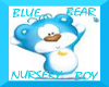 Blue bear baby pillow
