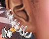 6 Silver Hoop Earrings