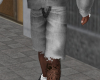 White Jorts Demin