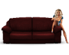 Sofa 10Pose Red Leather