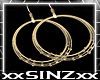 X Gold Hoop Earrings X