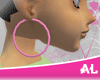 [AL] Pink Hoop Earrings