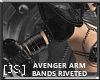 [JS]Riveted ArmBands BLK