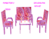 expolding pink sofa set