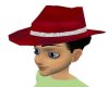 Red/Diamond Fedora Hat