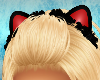 Red  Furry Kitteh Ears
