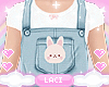 ✧.° bunny overalls