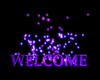 Purple Welcome Sign