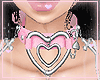 Heart Choker Pink ꔫ