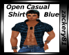 Open Casual Shirt Blue