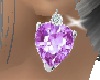 Purple Heart earrings