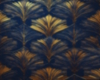 Blue Gold Accent Wall
