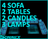 4 SOFA + 2 TABLES