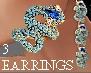 3 Peices Snake Earrings