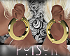*P* Gold Solid Hoops