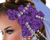 Bride purple rose veil