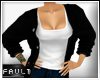 f! black knitted cardy,
