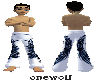 O_W-WHITE TRIBAL PANTS