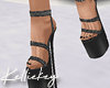 black Sparkle Heels