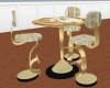 gold & white bar stool