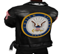 Navy Leather Jacket