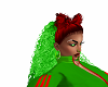 red green Xmas hair