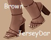 Wide Heel Brown