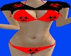 Red Blk Rave Bikini