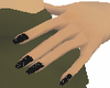 very sparkly black nails