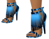 Blue Satin Party Heels