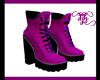 Pink Black Purple Boots