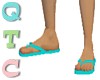 CaribbeanBlue Flip Flops