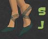 SJ Dark Green Heels