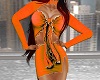 Ruffled Orange Dress