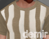 [D] beige line tshirt