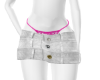 Pink Denim Hem Skirt W