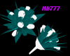 HB777 Bouquet TEAL/WHT