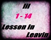 Lesson In Leavin