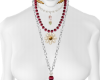 HIPPIE GLD/RED NECKLACE