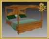 Country Oak Canopy Bed