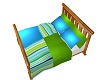Blue Green Couples Bed