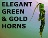 Elegant Green/Gold Horns