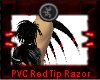 {E} PVC Red Tip Razor