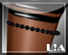 L!A garter pearls black