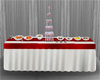 Red & White Buffet Table