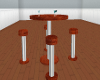mahogony bar/w chairs