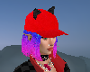 red rainbow Hat +hair