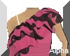 AO~Pink Blk Ruffle top