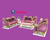 Pink IceRose sofa set
